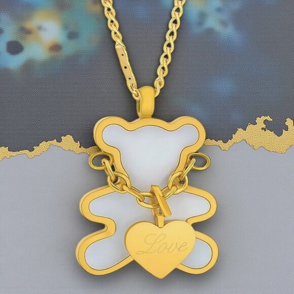 🆕️Charming Teddy 18K Gold Plated Necklace - Dainty & Elegant Bear Charm🧸💫 - Picture 11 of 11